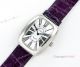 Swiss Replica Franck Muller Galet Women Watch White Dial Purple Leather Band (9)_th.jpg